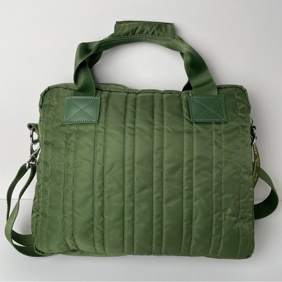 Dr. Martens Olive Green Nylon Messenger Bomber Jacket Utility Flight Bag - Picture 3 of 16